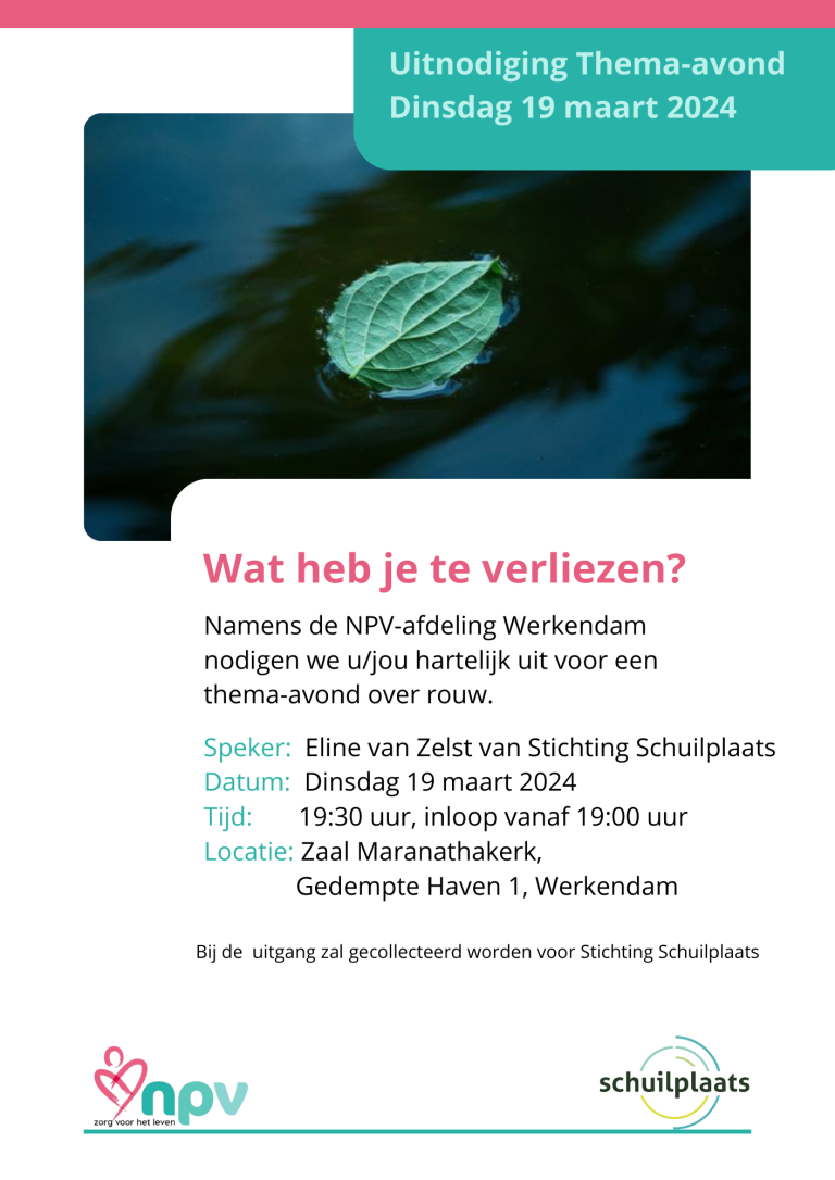 Thema-avond/ledenvergadering dinsdag 19 maart 2024.