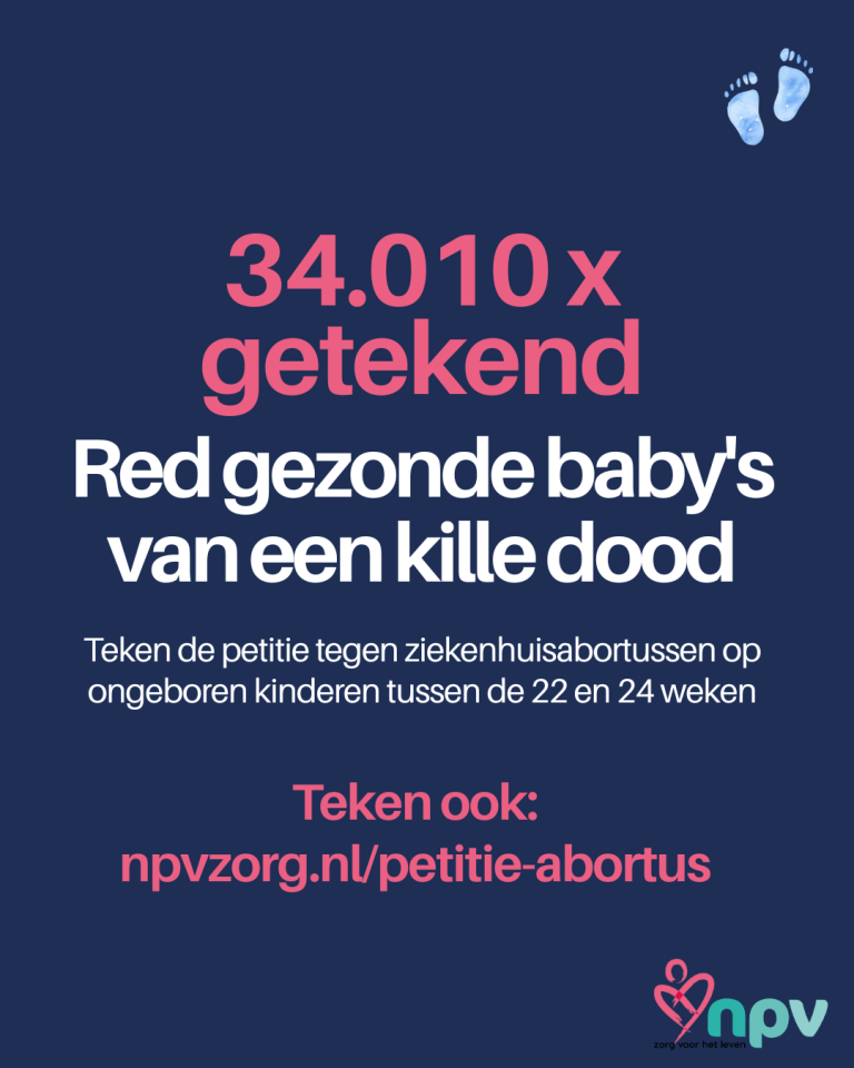 Overweldigende steun voor petitie over late abortus