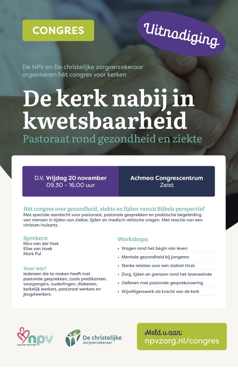 Congres ‘De kerk nabij in kwetsbaarheid. Pastoraat rond gezondheid en ziekte’